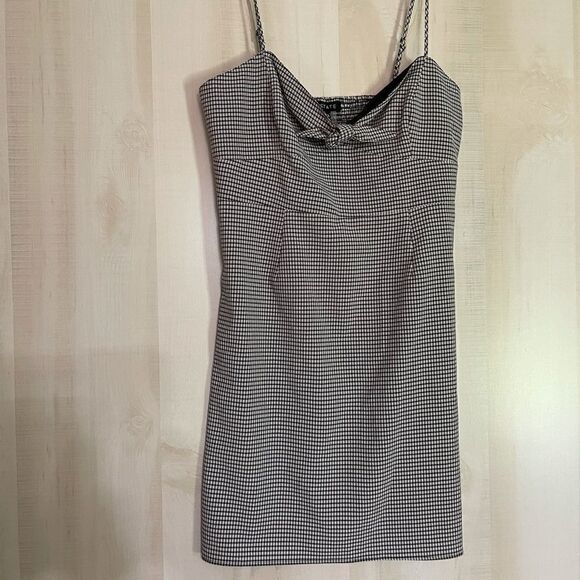 1. State black & white check mini dress, sz 10 new with tags - Picture 1 of 16
